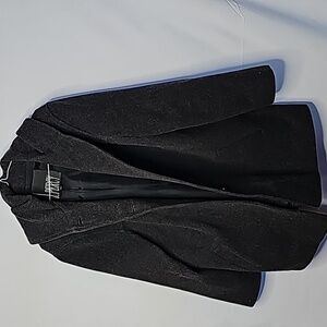 J. Percy 100% merino wool gray grey breastfed hooded hoodie pea coat sz XL